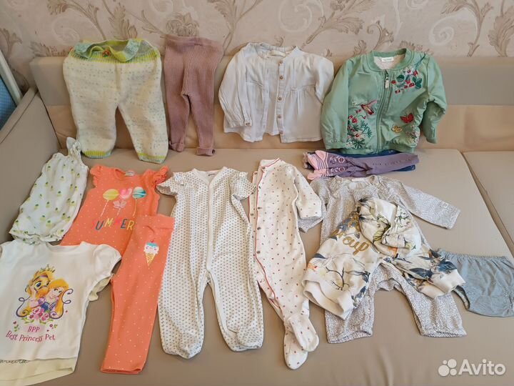 Фирменные детские вещи пакетом для девочек 62-74