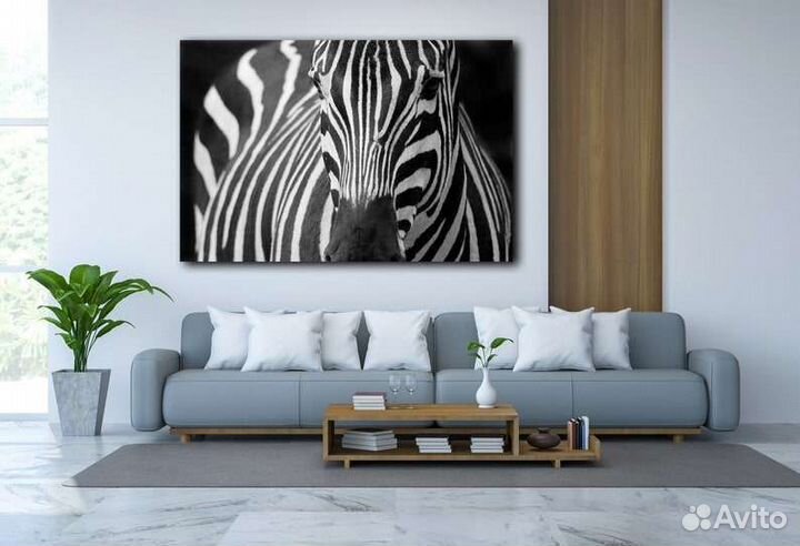 Картина маслом образ зебры