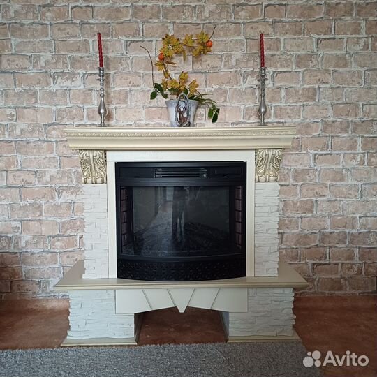 Электрокамин с эффектом пламени бу