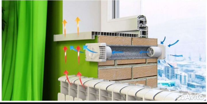 Приточный клапан ион с монтажом