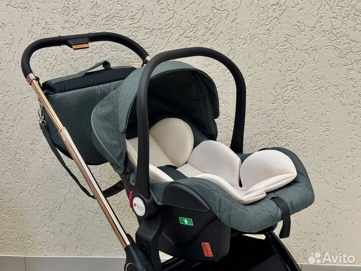 Коляска Luxmom 788 2в1 зеленая