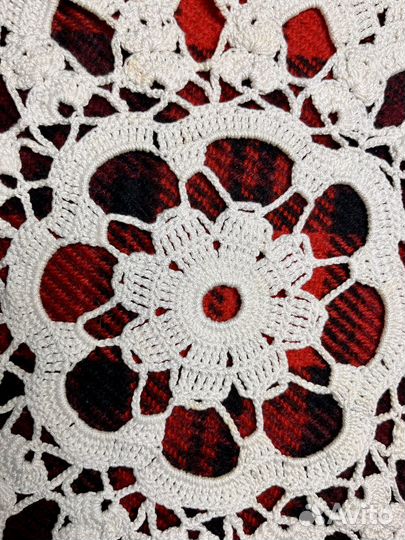 Винтаж, вязаные салфетки, Германия- 29*29;24*24