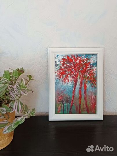 Картина акрилом Счастливые Пальмы