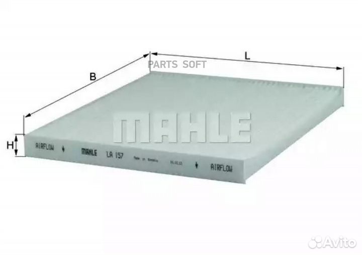 Mahle LA157 Фильтр салона toyota avensis/corolla 0