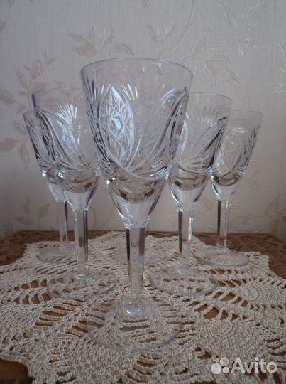 Фужеры хрустальные СССР, высота 18 см