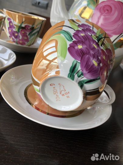 Чайный пары гиганты, доливной чайник, дулево