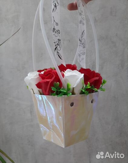 Букеты роз из мыла