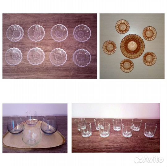 Советская вазочка, розетоки для варенья рюмки Даго