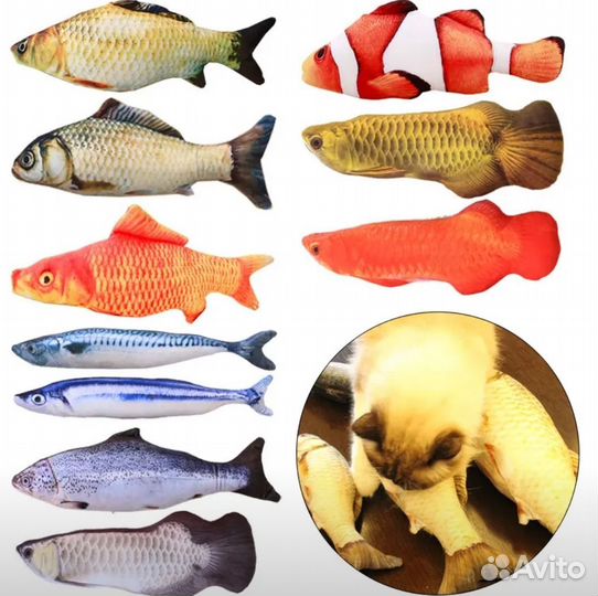 Мягкая игрушка имитация рыбы (Антистресс)