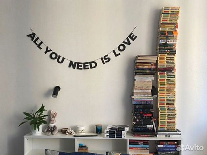 С днем рождения гирлянда, черные буквы