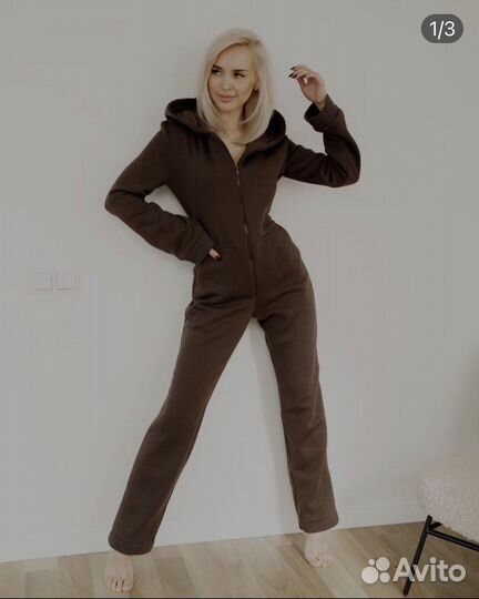 Комбинезон из футера с начесом