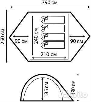 Палатка outventure Bergen 4