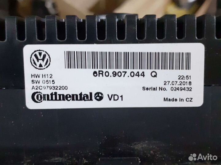 Блок управления климатом Volkswagen Polo