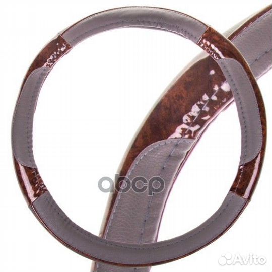 Оплетка skyway Wood-2 M Серая экокожа S01102327