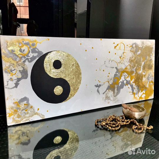 Картина “Инь-Ян” 90x38 см