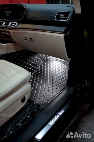 3Д коврики из экокожи Mercedes