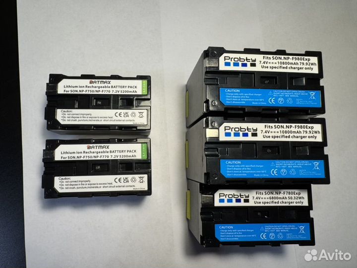 Аккумуляторы NP-F780, NP-F980, NP-F750, NP-F770