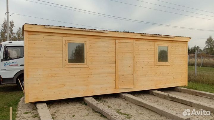 Вагончик бытовка строительная с установкой