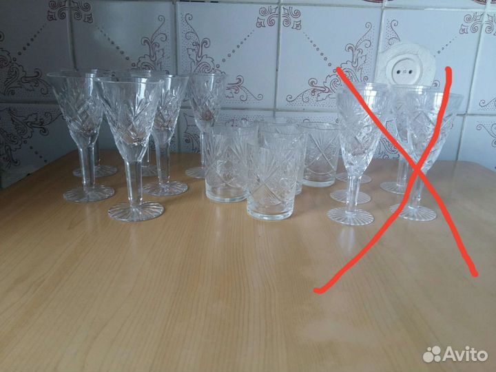Хрустальные фужеры, стопки, рюмки СССР