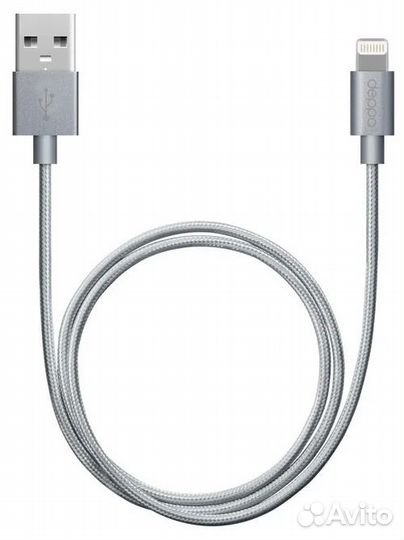 Кабель Deppa Alum USB - Lightning MFI, графит (RU)