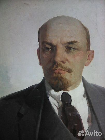 Портрет ленина на холсте