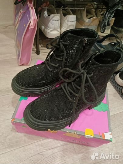 Ботинки для девочки осень 34