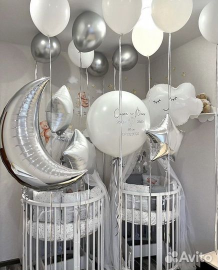 Гелиевые шары Воздушные шары на выписку из роддома