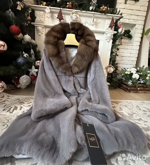 Новая норковая шуба с куницей 48/54