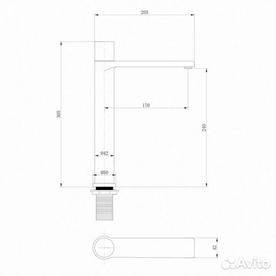 Смеситель для раковины Abber Rund AF8711B