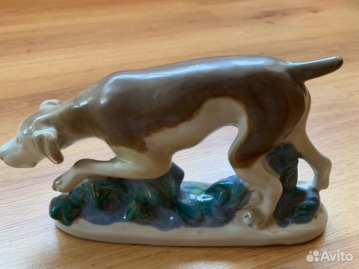 Фарфоровая статуэтка,Охотничья собака