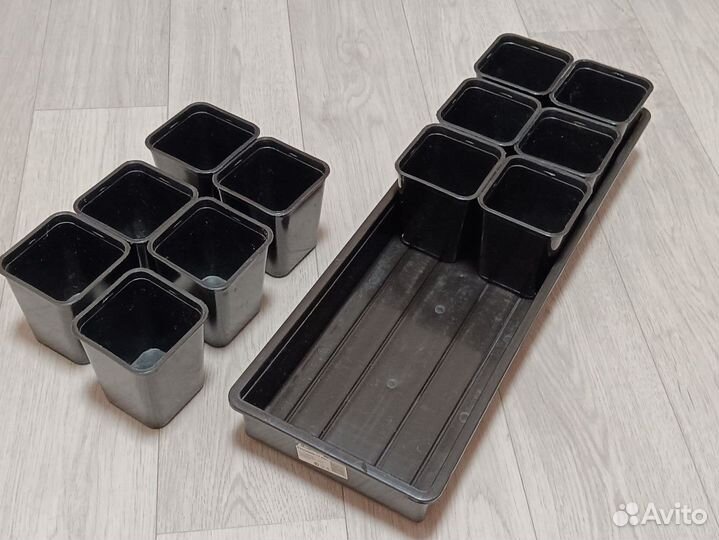 Набор поддон с горшками под рассаду