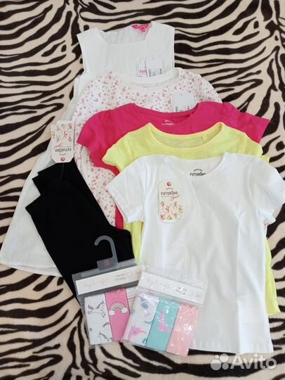 Пакет новых вещей на девочку,122р