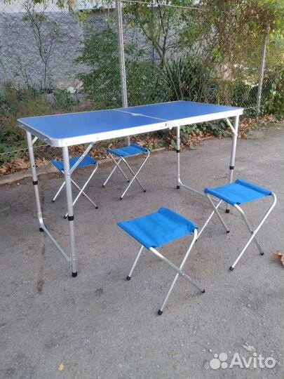 Складной туристический стол со стульями