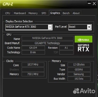 Игровая видеокарта RTX 3060 Gaming 12gb
