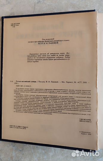 Большой русско-английский словарь Панова ии