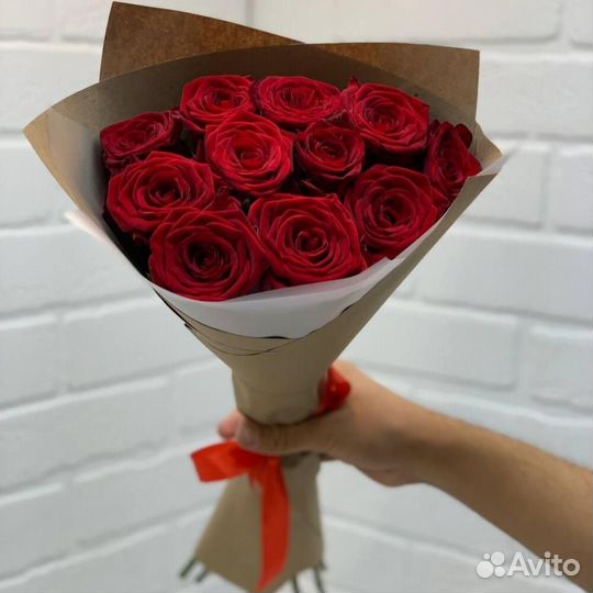 Цветы розы 11шт. и букеты с доставкой