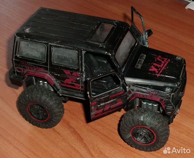Машинка игрушка джип металл черный XLG 18х10.5х9.5