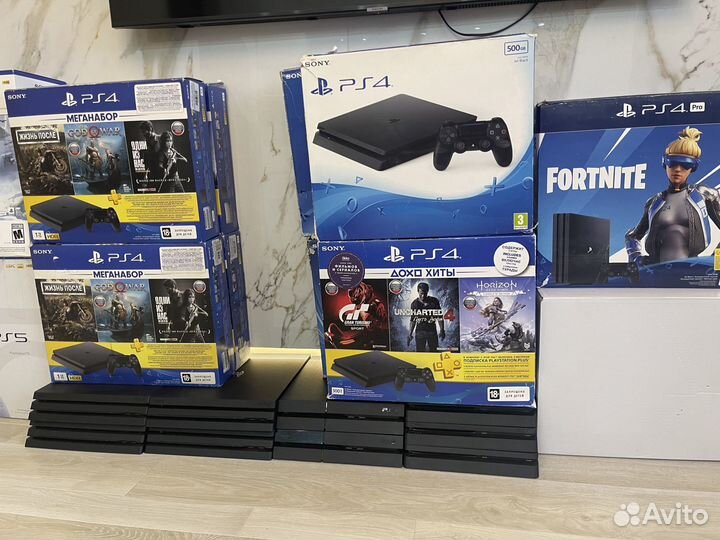 Sony PS4 FAT / Slim / Pro + большой каталог игр