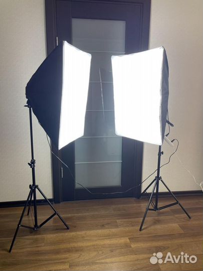 Софтбоксы комплект 2 шт со штативом 2,1м