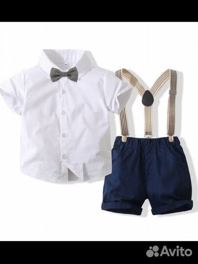 Шорты рубашка комплект для мальчика 80