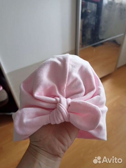 Шапка чалма на 9-12 месяцев