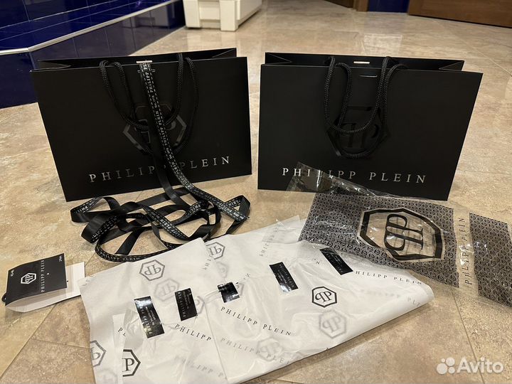 Philipp plein пакет малый 1 шт ленты бумага новые