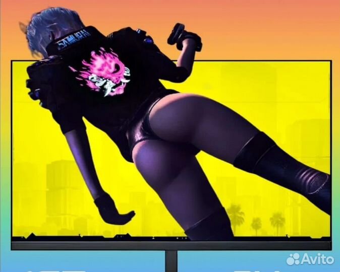 Монитор изогнутый fyhxele 23.8 новый 75гц