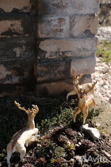 Ватная елочная игрушка Олень миниатюра