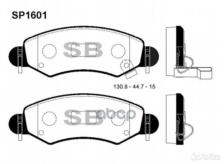 Колодки тормозные дисковые Suzuki Wagon/Ignis I