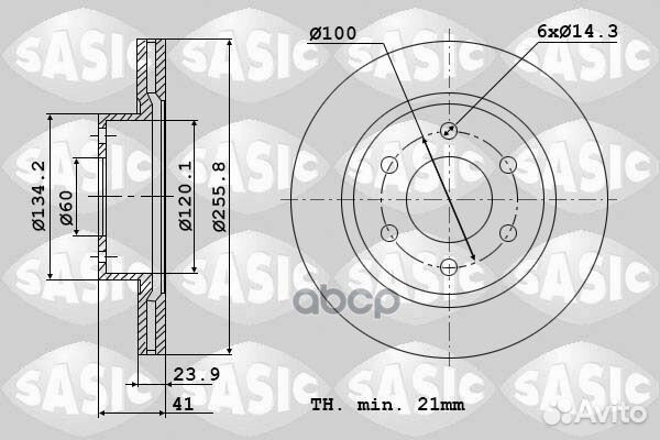 Тормозной диск 9004575J Sasic