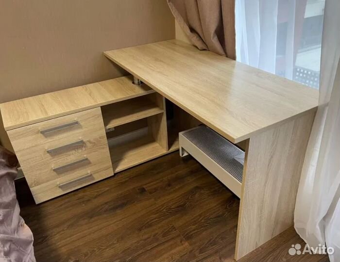 Стол компьютерный Алькор в цвете Бетон
