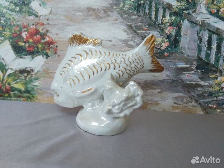 Карась, карп, золотая рыбка Дулево 1954-55 год