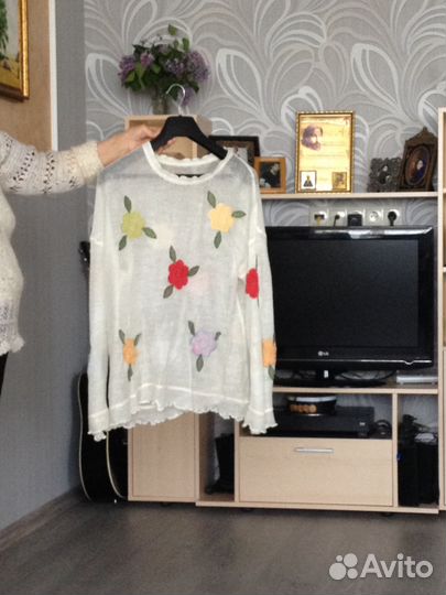 Кофта в цветочек