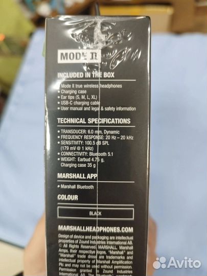 Беспроводные Hаушники Marshall Mоde II